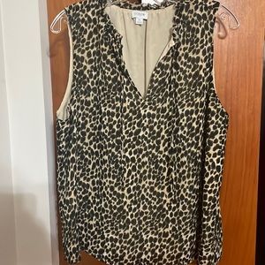 JCrew Womens XL cheetah print sleeveless top